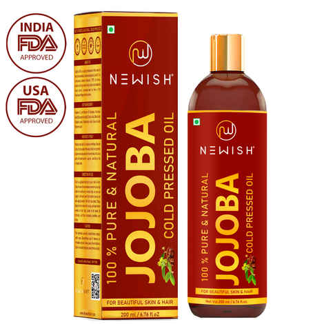 Buy Newish Cold Pressed Jojoba Oil for Skin & Hair Growth - Virgin & Unrefined (200 ml) - Purplle