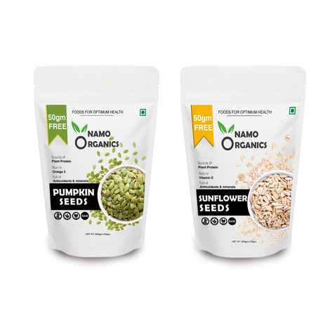 Buy Namo organics Raw Pumpkin & Sunflower Seeds 500 Gm for eating & weight loss ( PACK OF 2 ) - Purplle