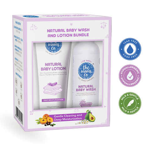 Buy The Moms Co. Natural Baby Bath & Lotion Set (200 ml) - Purplle