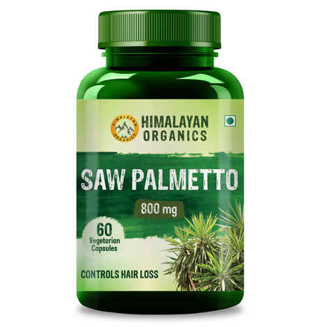 Buy Himalayan Organics Saw Palmetto Extract Capsules for Hair Growth | 800Mg | 60 Veg Capsules - Purplle