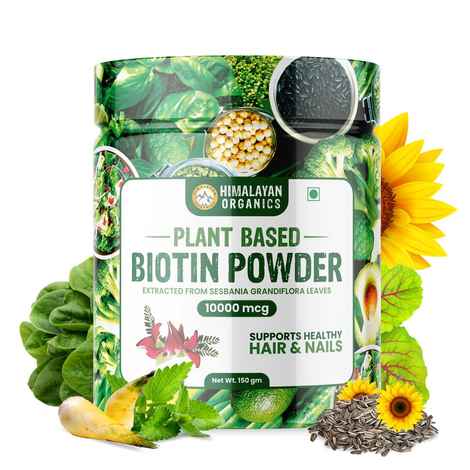 Buy Himalayan Organics Plant Based Biotin Powder 10,000mcg (from Sesbian Grandiflora) - 150gm - Purplle
