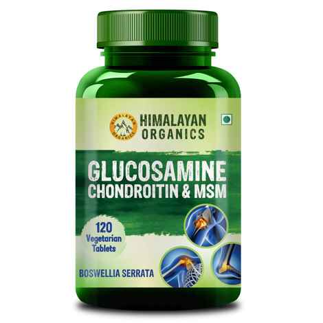 Buy Himalayan Organics Glucosamine HCL Chondroitin MSM with Boswellia | For Bone, Joint & Cartilage Support | 120 Tablets - Purplle