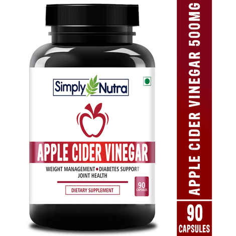 Buy Simply Nutra Apple Cider Vinegar Capsules 500mg - 90 Veg Capsules - Purplle