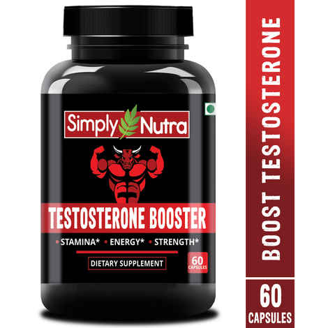 Buy Simply Nutra Testosterone Booster Supplements For Gym & Boosts Energy & Muscle Growth 800Mg - 60 capsules - Purplle