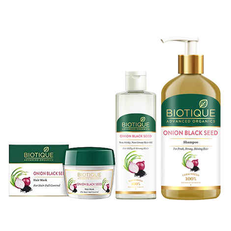 Buy Biotique Advanced Organics Onion Black Seed Hair Care Combo - Purplle