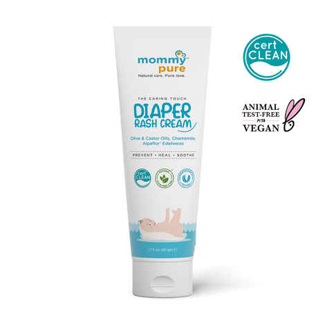 Buy MommyPure The Caring Touch Diaper Rash Cream| Natural, Free of Toxins & Mineral Oil| Dermatologically Tested (50 g) - Purplle