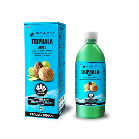 Buy Dr. Vaidya's Triphala Juice - Amla Harad Baheda - Supports Digestion , Immunity & Hair (1 LTR) - Vegetarian , Zero Added Sugar - Purplle