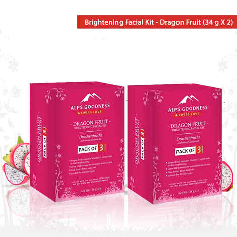 Buy Alps Goodness Dragon Fruit Brightening Facial Kit (34 g) Pack Of 2 - Purplle