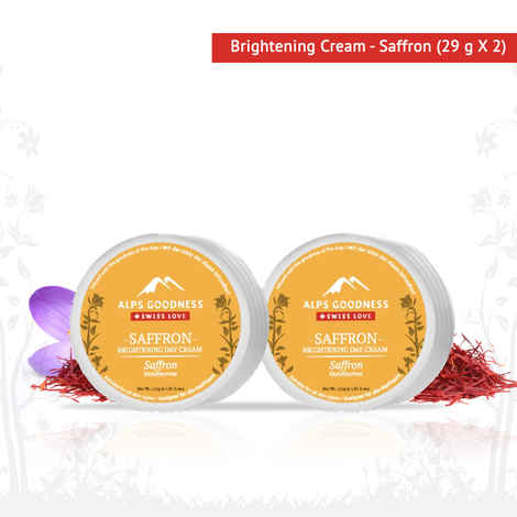 Buy Alps Goodness Brightening Cream - Saffron (29 g) Pack Of 2 - Purplle