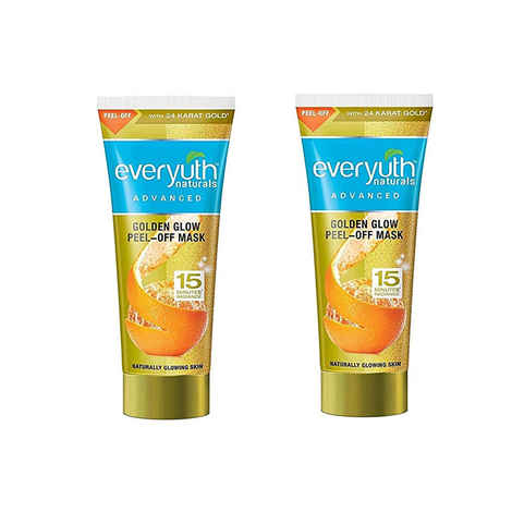 Everyuth Naturals Advanced Golden Glow Peel-off Mask with 24K Gold (50 g) Pack of 2