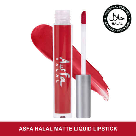 Buy Asfa Halal Matte Liquid Lipstick, Timeless Red 21 (3 ml) - Purplle
