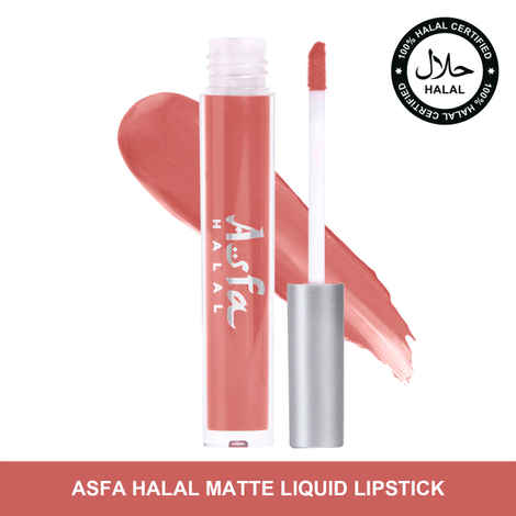 Buy Asfa Halal Matte Liquid Lipstick, Delicate Peach 23 (3 ml) - Purplle