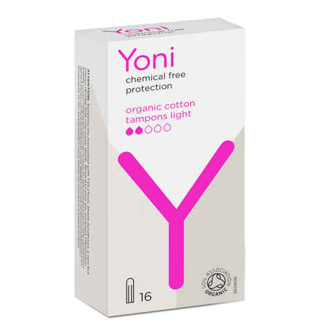 Yoni - 100% Organic Biodegradable Cotton Tampons (Light 16)