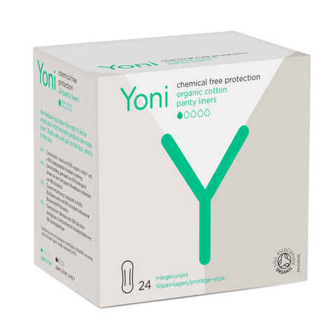 Buy Yoni 100% Organic Cotton Biodegradable Panty Liners 24 pcs - Purplle