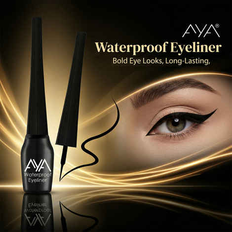 Buy AYA Waterproof Eyeliner, Black (5 ml) | Intense Color Payoff | Long Lasting | Smudgeproof | Precise Application | Travel Friendly - Purplle