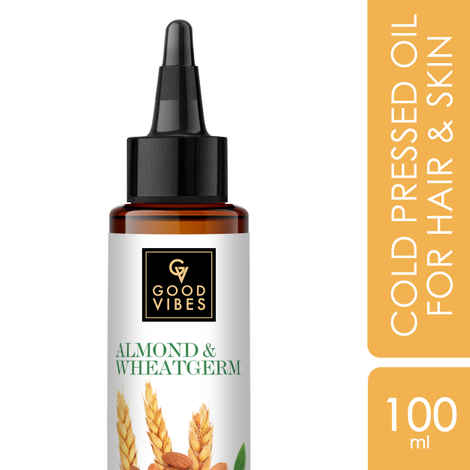 Buy Good Vibes Almond And Wheatgerm Cold Pressed Oil For Hair & Skin (100ml) - Purplle