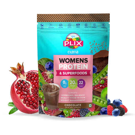 Buy PLIX Women's Protein Powder For Hormonal Balance | 500g Pack Of 1 (Chocolate) | Aids Weight Management | Helps Prevent PCOS | Promotes Healthy Hair And Skin - Purplle