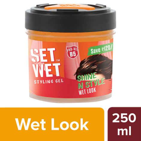 Buy Set Wet Hair Gel for Men, Wet Look, Light Hold, Jar (250 ml) - Purplle