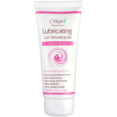 Vigini 100% Natural Actives Vaginal Lubricant, Lubricating Cum Stimulating Lube Gel (100 ml)
