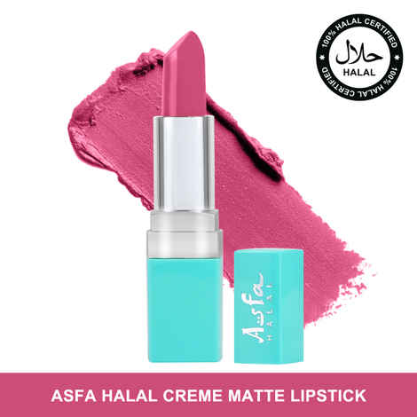 Buy Asfa Halal Creme Matte Lipstick, Sheeny Pink 19 (4.2 g) - Purplle