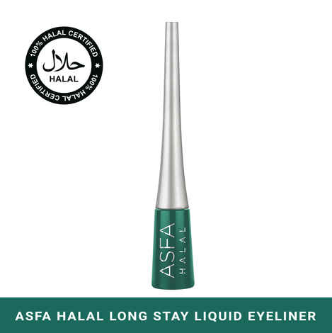 Buy Asfa Halal Long Stay Liquid Eyeliner, Matte, Green (3 ml) - Purplle