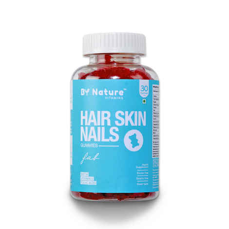 Buy By Nature Hair Skin Nails Vitamin Gummies with Biotin & Folic Acid(30 Day Pack) - Purplle