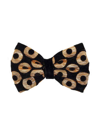 Buy ONE on ONE Bow Hair Clip for Women, Girls and Baby Girls, Printed Black - Purplle