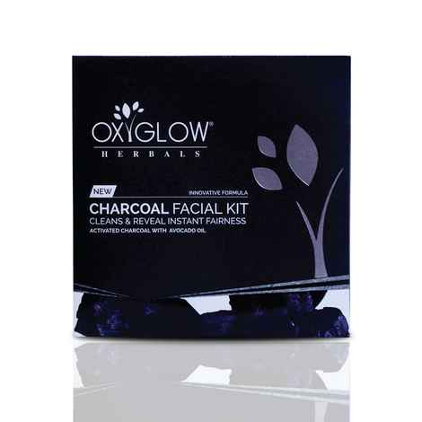 Buy OxyGlow Herbals Charcoal Facial Kit,63 gm,Deep clean,soothe,hydrate skin - Purplle