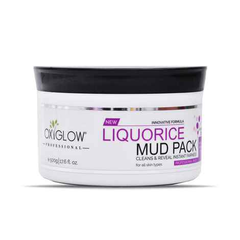Buy OxyGlow Herbals Liquorice Mud pack,500 gm,Instant Fairness,Even skintone - Purplle