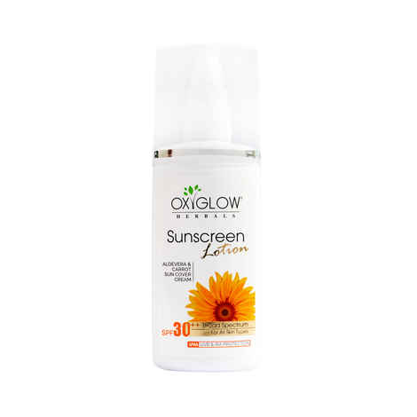 Buy Oxyglow Aloe vera and Carrot Sun Cover Lotion- SPF 30 - 100 ml - Purplle