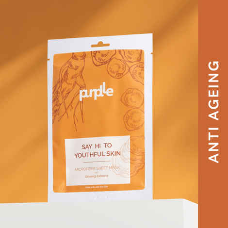 Purplle Youthful Skin Microfiber Sheet Mask with Ginseng Extracts (20 ml)