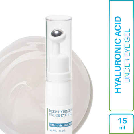 Buy DermDoc Hydrating Under Eye Roll On with Hyaluronic Acid (15ml)|For All Skin Types|Lightweight, Absorbs Quickly, Calms & cools under eye area, Increases skin luminosity, plumps the skin|Paraben Free, Sulfate Free, Cruelty Free - Purplle