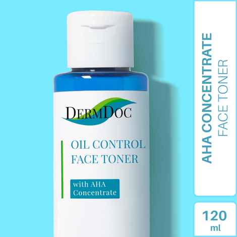 Buy DermDoc Oil Control Face Toner with AHA Concentrate (120ml) - Purplle