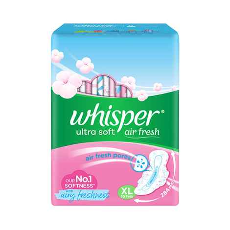 Buy Whisper Ultra Soft Sanitary Pads - 50 Pieces (XL) - Purplle