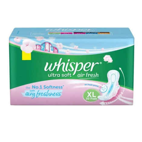 Buy Whisper Ultra Soft Sanitary Pads (XL) - Purplle