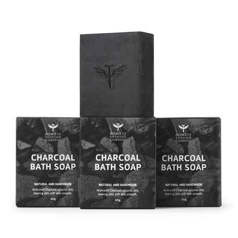 Buy Bombay Shaving Company Activated Bamboo Charcoal Bath Soap (Pack of 3) | Deep Clean and Anti-pollution Effect | Made in India 375 gm - Purplle