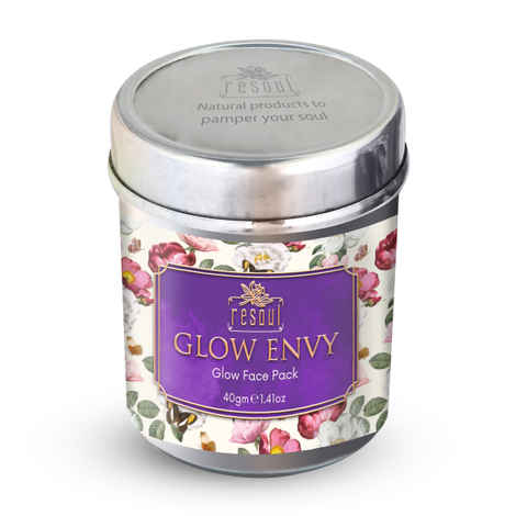 Buy Resoul Glow Envy Organic Face Pack For Remove Impurities , Dead Skin & Makes Your Face Glow (40 g) - Purplle