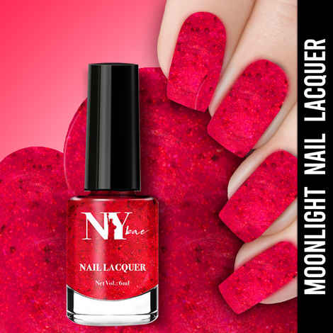 Buy NY Bae Nail Lacquer, Glitter | Shimmer Paint | Chip Resistant Polish | Highly Pigmented - Woolworth Moonlight 23 (6 ml) - Purplle