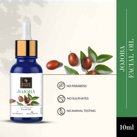 Buy Good Vibes Skin Balancing Facial Oil - Jojoba (10 ml) - Purplle