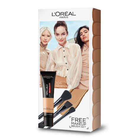 Buy L'Oreal Paris Infallible 24H Matte Cover Foundation, 104 with Brush Set - Purplle