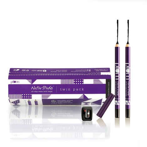 Buy Plum NaturStudio Kajal Duo Gift Set | Smudge-Proof, Ophthalmologically Tested (2.4 gm) - Purplle