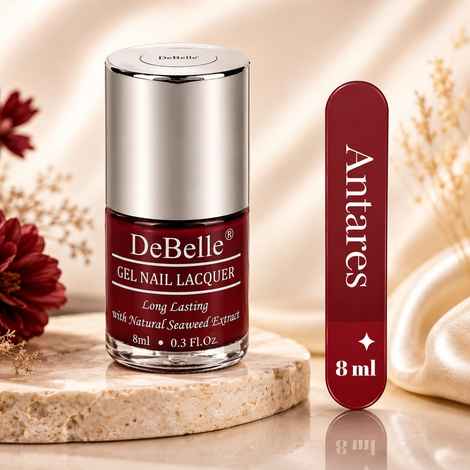 Buy DeBelle Gel Nail Lacquer Antares (Deep Maroon Pearl) - (8 ml) - Purplle