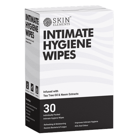 Buy Skin Elements Intimate Hygiene Wipes With Tea Tree Oil & Neem Extracts Avoids Itching & Allergies (Pack of 30) - Purplle