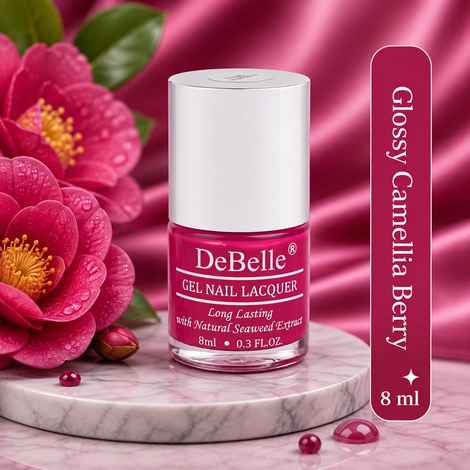 Buy DeBelle Gel Nail Lacquer Glossy Camellia Berry - Dark Majenta, (8 ml) - Purplle