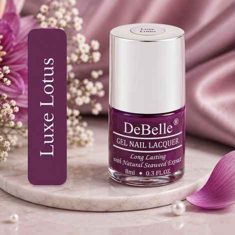 Buy DeBelle Gel Nail Lacquer Glossy Luxe Lotus - Dark Purple, (8 ml) - Purplle