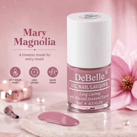 Buy DeBelle Gel Nail Lacquer Glossy Mary Magnolia - Pastel Lavender, (8 ml) - Purplle