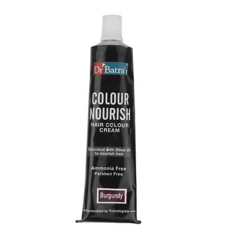 Buy Dr Batra's Colour Nourish Hair Colour Cream - Burgundy (Pack of 2 For Men And Women)   - Purplle