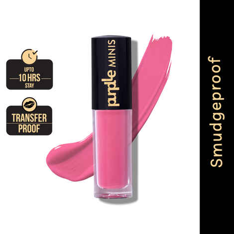 Buy Purplle Ultra HD Matte Mini Liquid Lipstick, Pink - My First Coverup Story 1 | Highly Pigmented | Non-drying | Long Lasting | Easy Application | Water Resistant | Transferproof | Smudgeproof (1.6 ml) - Purplle