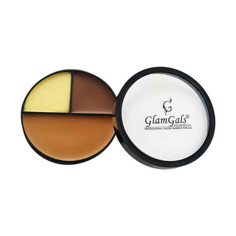 Buy Glamgals Hollywood-U.S.A Matte Finish Waterproof Trio Concealer Palette(3 Shades) "- CC01 - Purplle