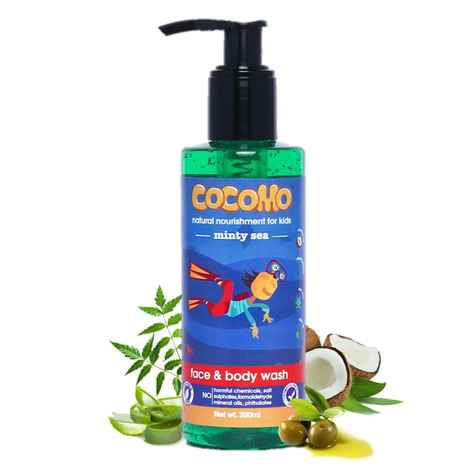 Buy Cocomo Natural Olive & Coconut Oil Kids Face & Body Wash, Minty Fragrance, Soft & Healthy Skin | Minty Sea 200ml (Age: 4+) - Purplle
